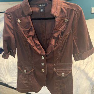 🦋$15🦋 White House Black Market | Short-Sleeved Brown Blazer | Size 6